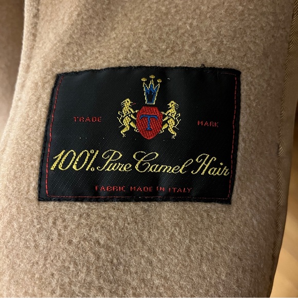 Saxton Hall Camel Hair Pea Coat made in Italy Size 16 - Picture 4 of 9